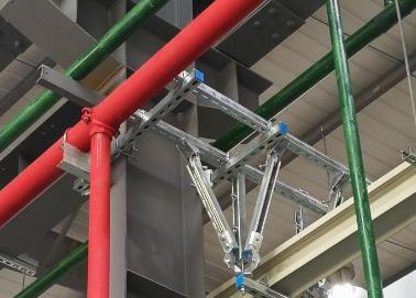 延长该抗震支架的整体式支吊架结构协调性好